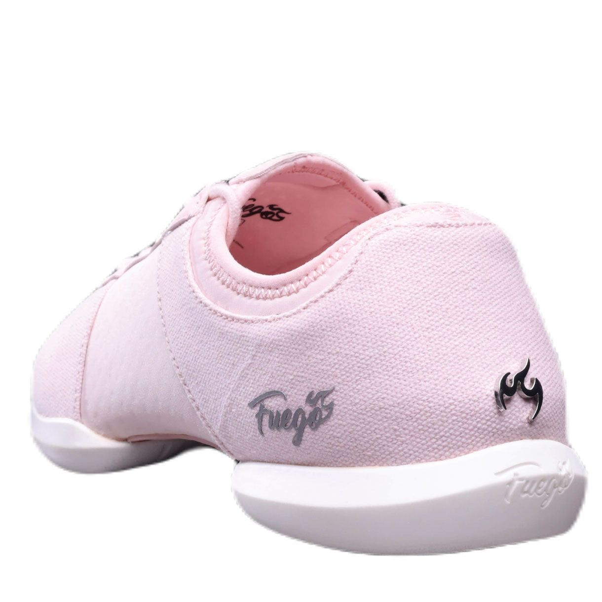 Fuego Dance Sneakers mit Obermaterial aus Stoff, stoßabsorbierender Innensohle und silbernem Branding in Pink.